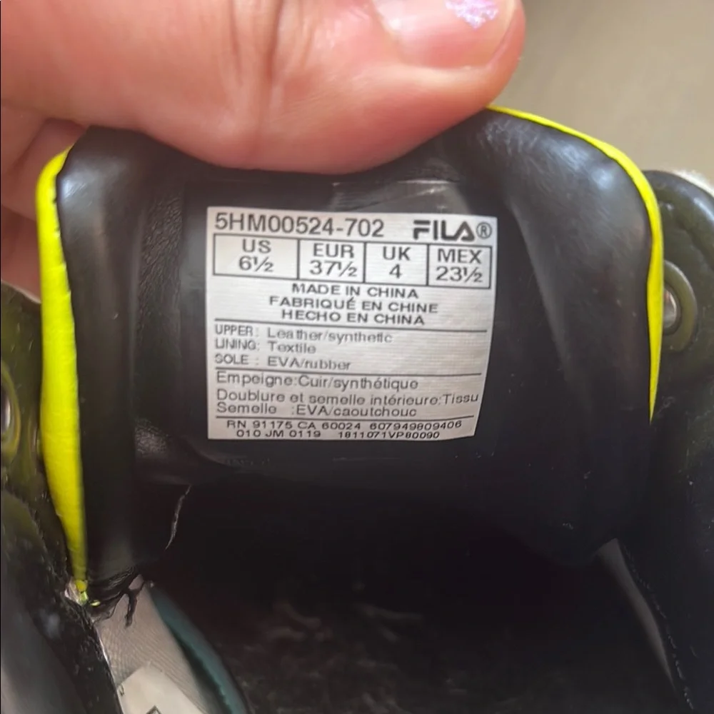 Fila Women's Neon Yellow Trailblazer Platform Sneakers